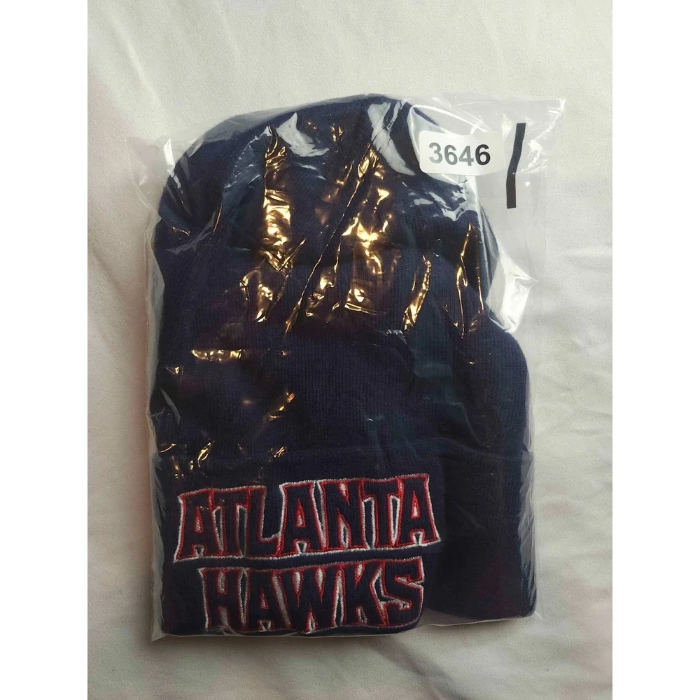 Vtg Y2K Atlanta Hawks NBA Adidas Beanie OSFA Retro Sporty Athleisure Streetwear